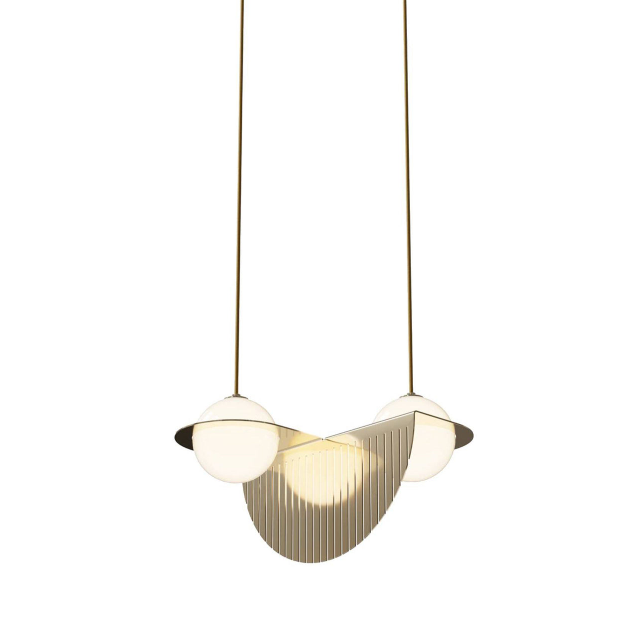 Laurent 09 Suspension Lamp: Brass + Brass