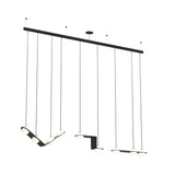 Laurent 13 Suspension Lamp: Textured Black + Black