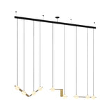 Laurent 13 Suspension Lamp: Brass + Black