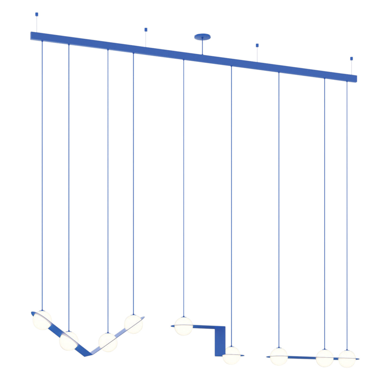 Laurent 13 Suspension Lamp: Blue + Blue