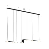 Laurent 14 Suspension Lamp: Textured Black + Black