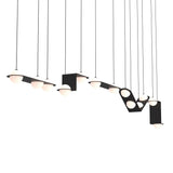 Laurent 18 Suspension Lamp: Black + Black