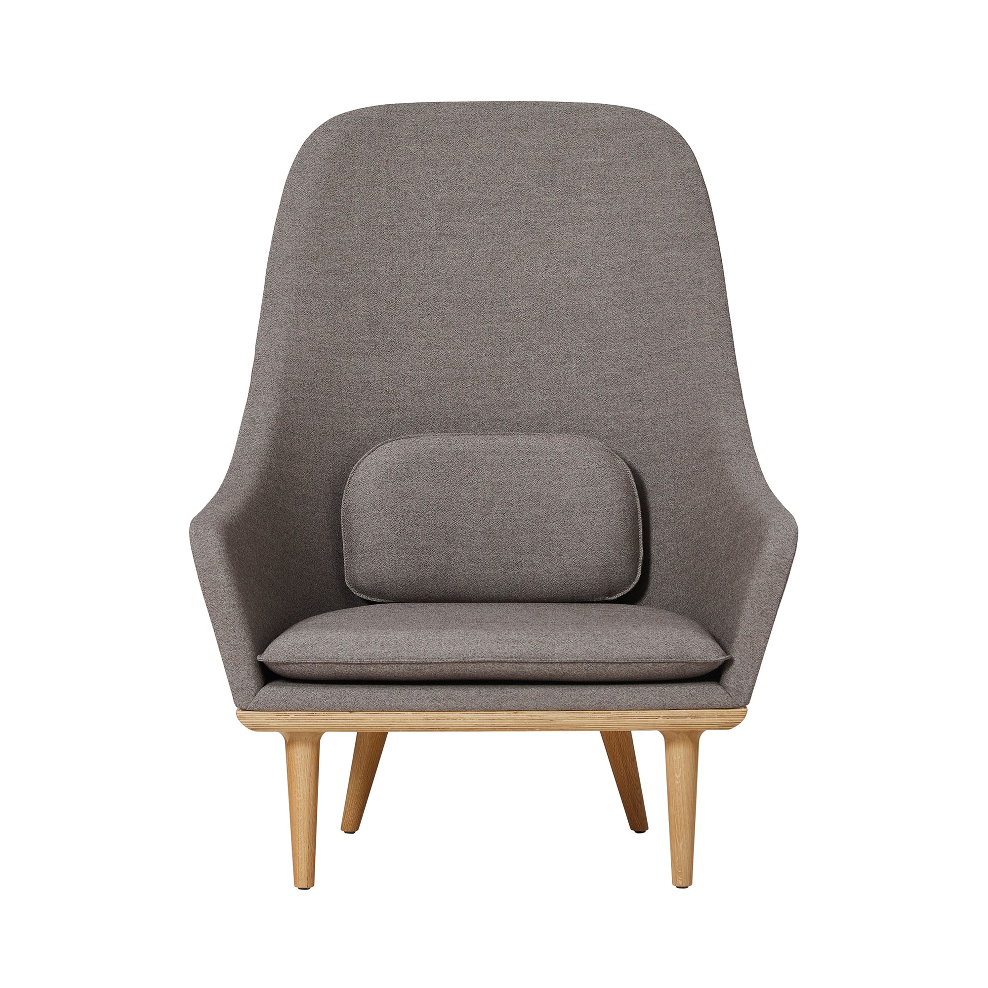 Lunar Highback Lounge Chair: Natural Oak