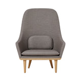 Lunar Highback Lounge Chair: Natural Oak