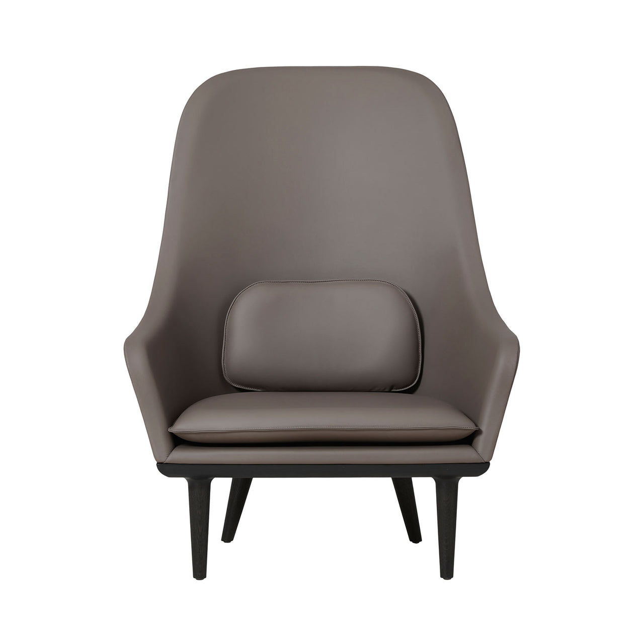 Lunar Highback Lounge Chair: Oynx Oak