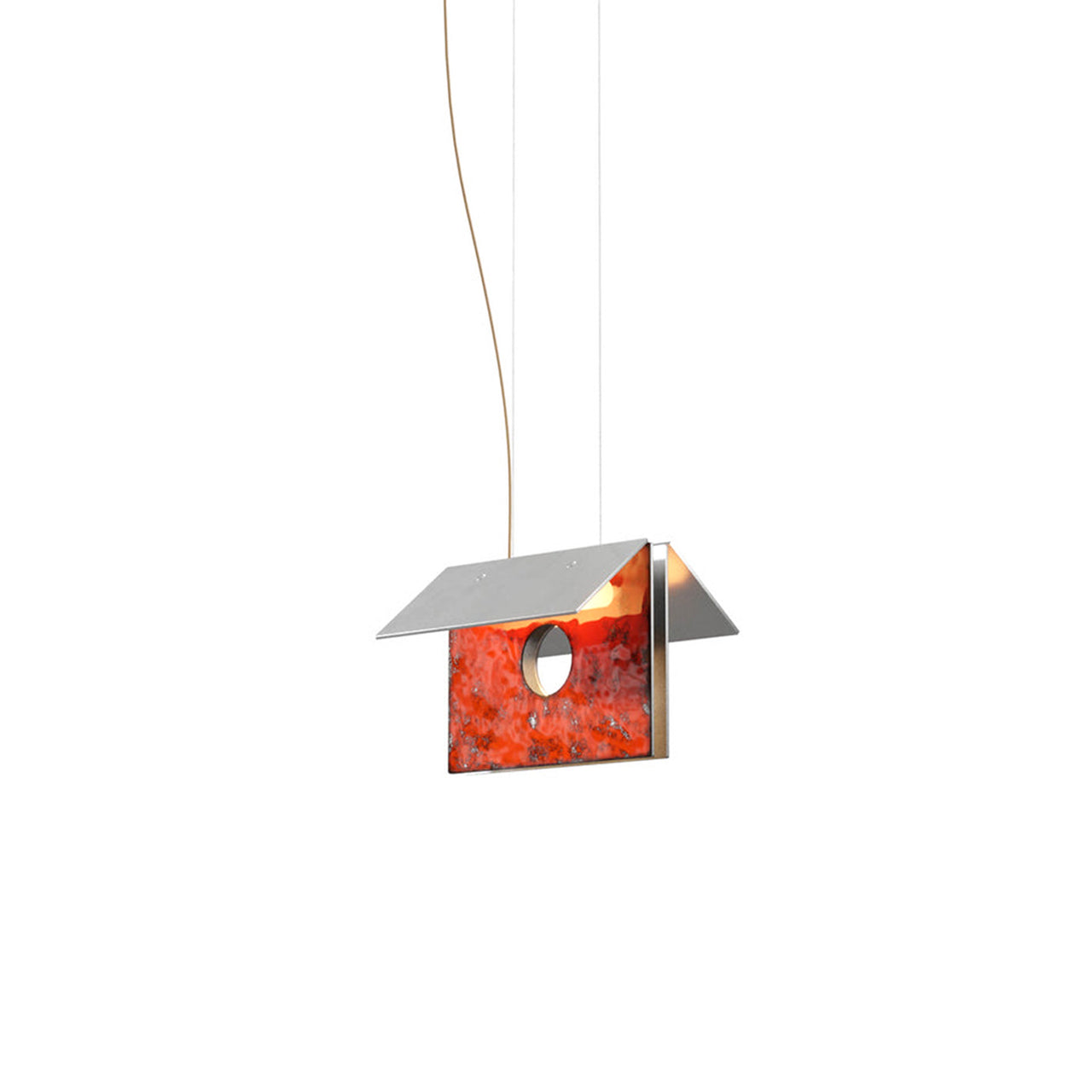 Bolda Atelier 01A Suspension Lamp: Flame Orange