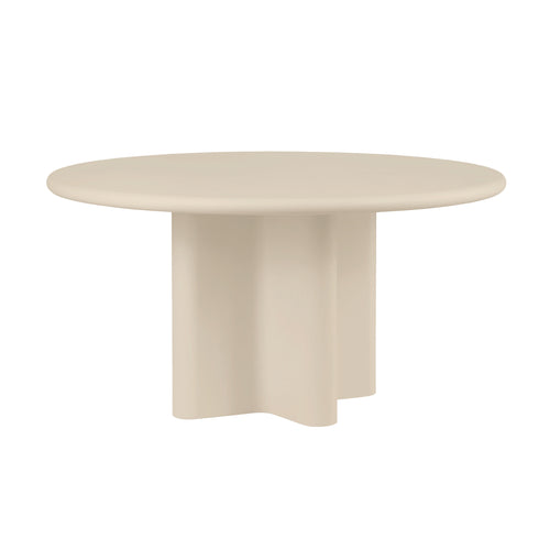 Bonbon Round Dining Table: Medium + Lacquered Crete