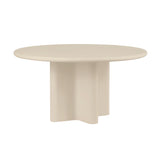 Bonbon Round Dining Table: Medium + Lacquered Crete