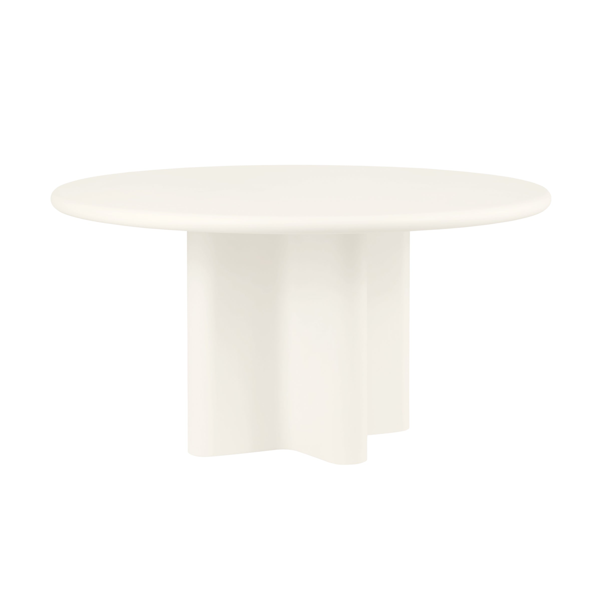 Bonbon Round Dining Table: Medium + Lacquered White