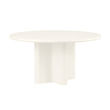 Bonbon Round Dining Table: Medium + Lacquered White