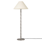 Candy Floor Lamp: Satin Nickel + White Chinette