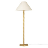 Candy Floor Lamp: Satin Brass + White Chinette