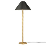 Candy Floor Lamp: Satin Brass + Black Chinette
