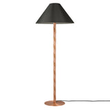 Candy Floor Lamp: Satin Copper + Black Chinette