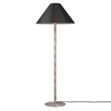 Candy Floor Lamp: Satin Nickel + Black Chinette