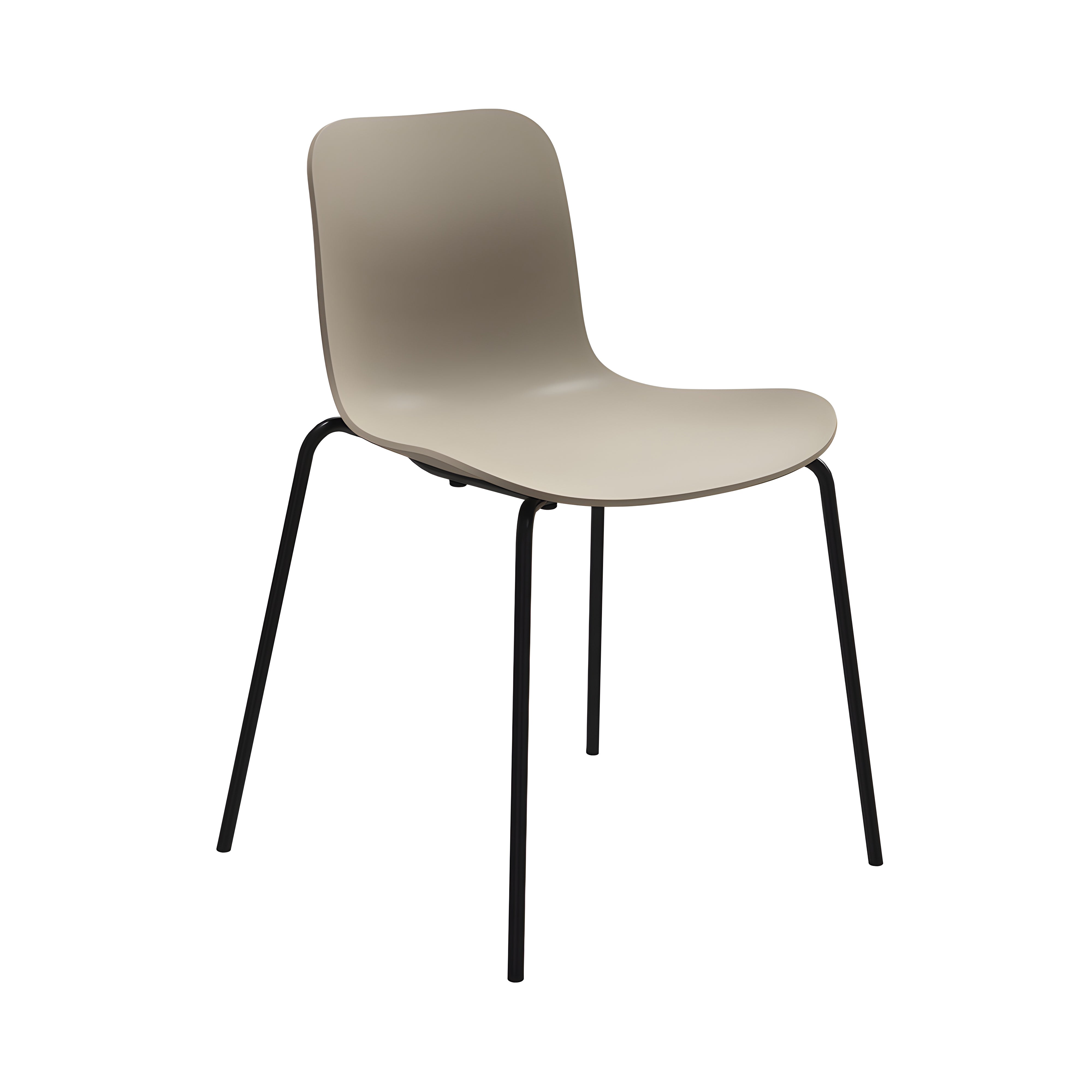 Langue Stacking Chair: Black + Warm Grey