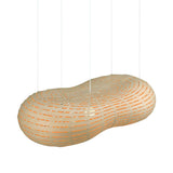 Cloud Suspension Light: Large - 67.6 + Bamboo + Orange + White