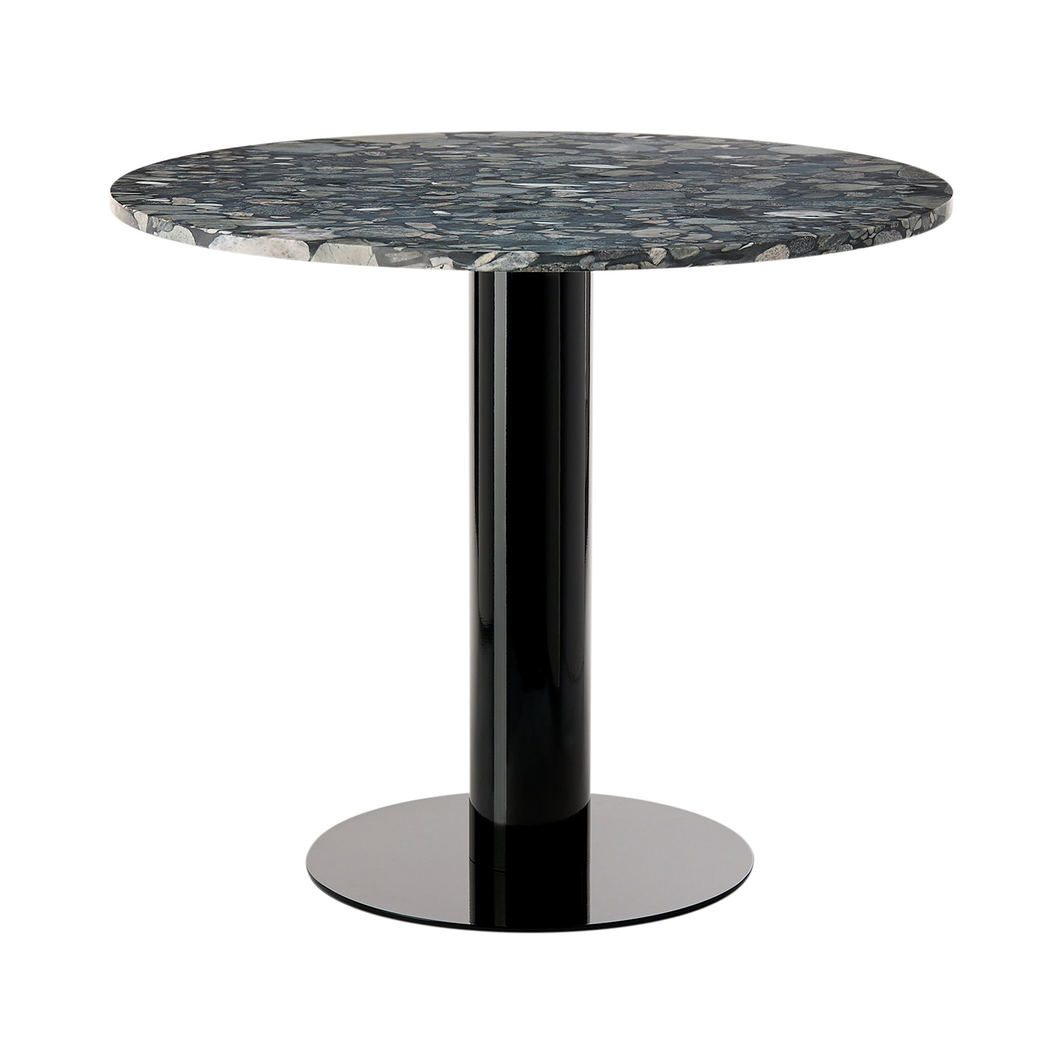 Tube Dining Table: Pebble Marble + Large - 35.4