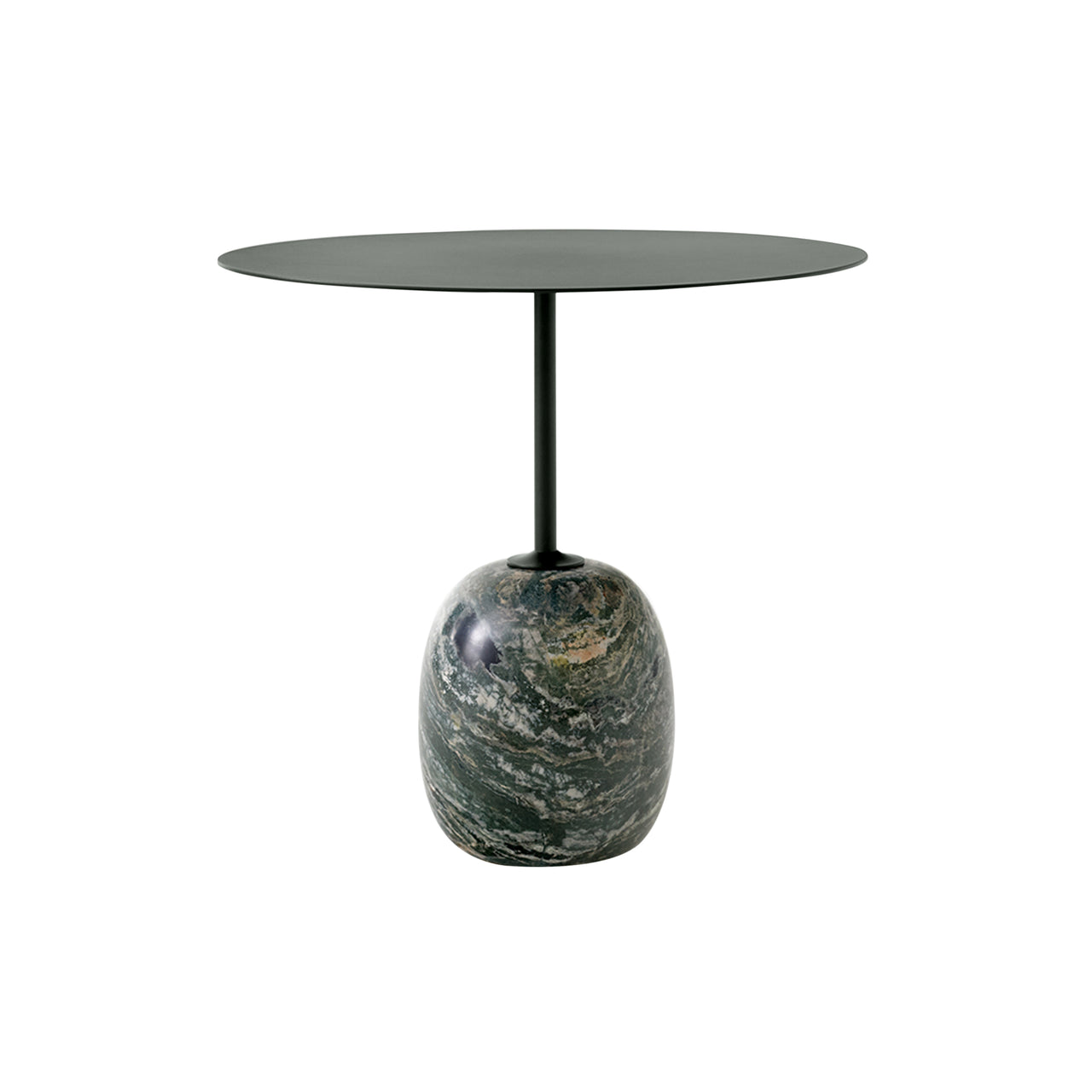 Lato Table LN9: Deep Green + Verde Alpi Marble