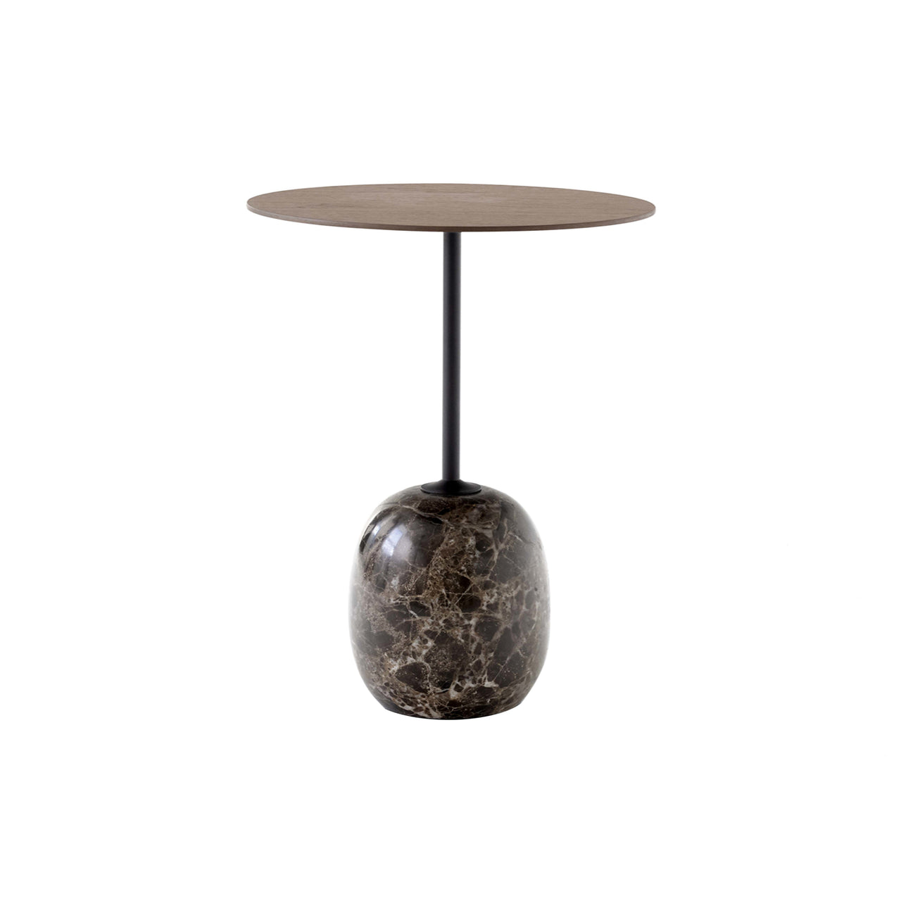 Lato Table: LN8 + Lacquered Walnut + Emperador Marble