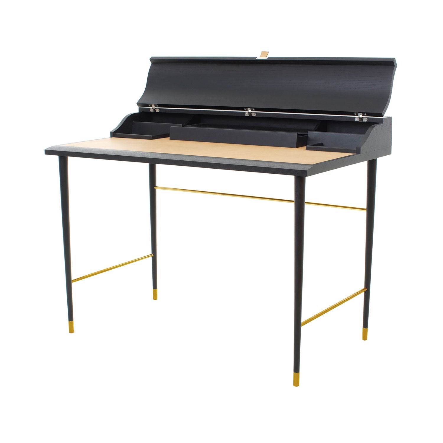 Laval Writing Desk: Black Oak
