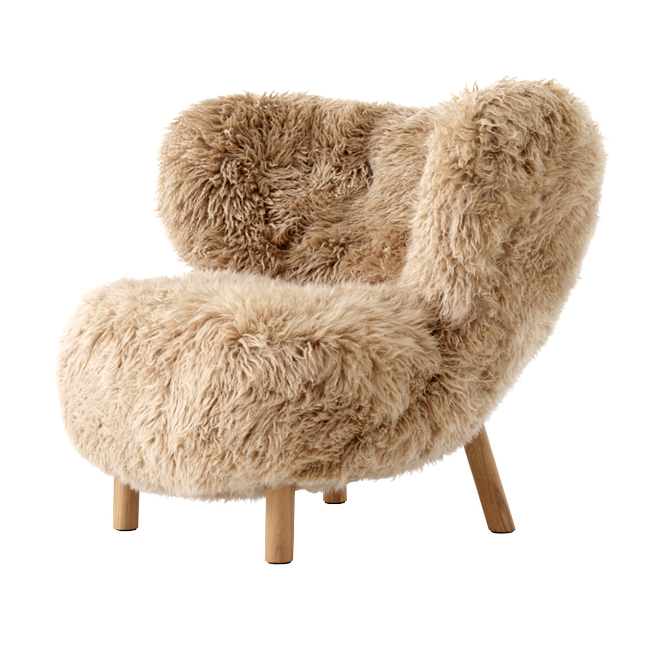 Little Petra Lounge Chair VB1: Sheepskin Honey