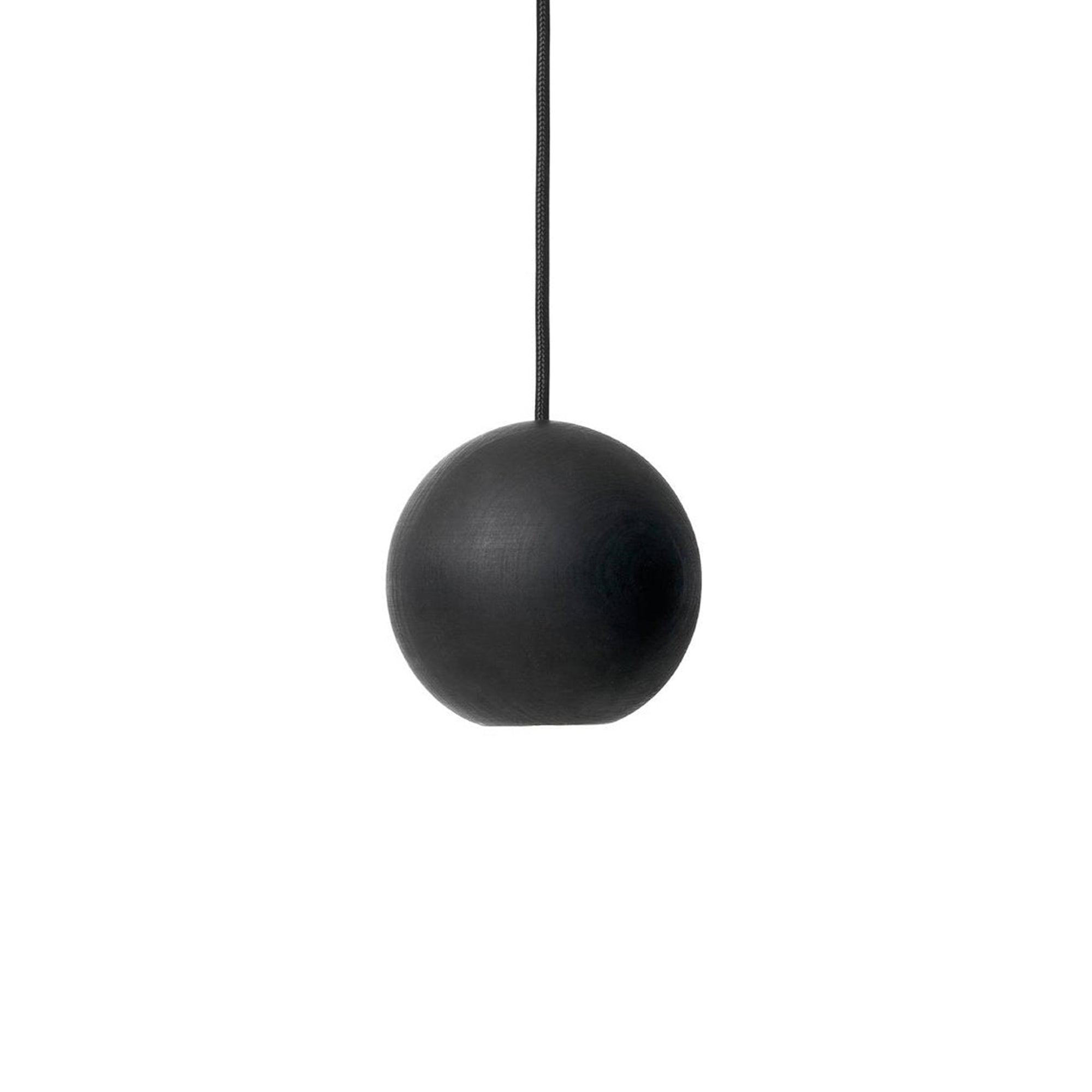 Liuku Base Pendant Light: Ball + Black Stained Lacquered