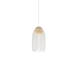Liuku Pendant Ball Light: Transparent + Natural Matt Lacquered