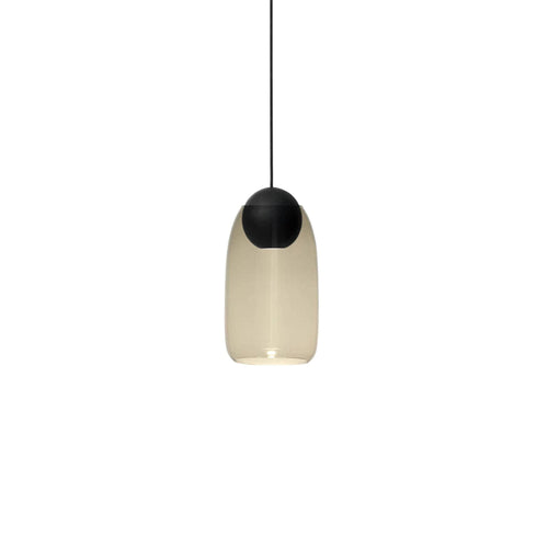 Liuku Pendant Ball Light: Smoked + Black Stained Lacquered