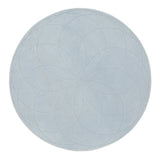 Lotus Round Rug: Large + Light Blue
