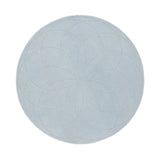 Lotus Round Rug: Small + Light Blue