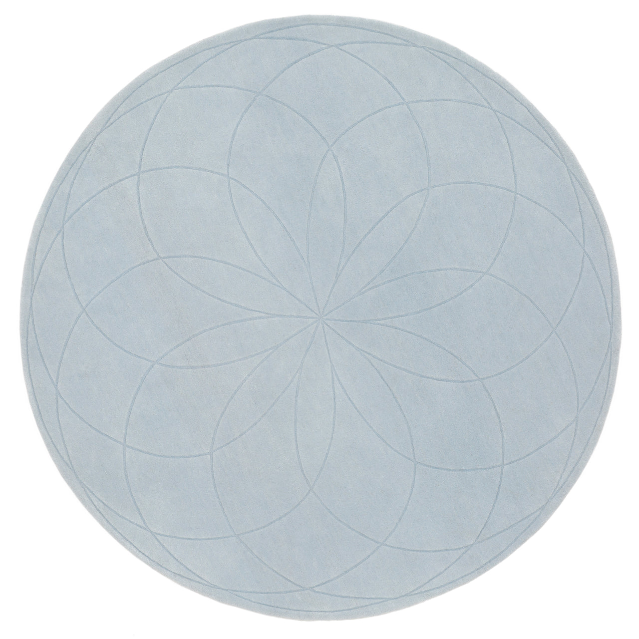 Lotus Round Rug: Extra Large + Light Blue