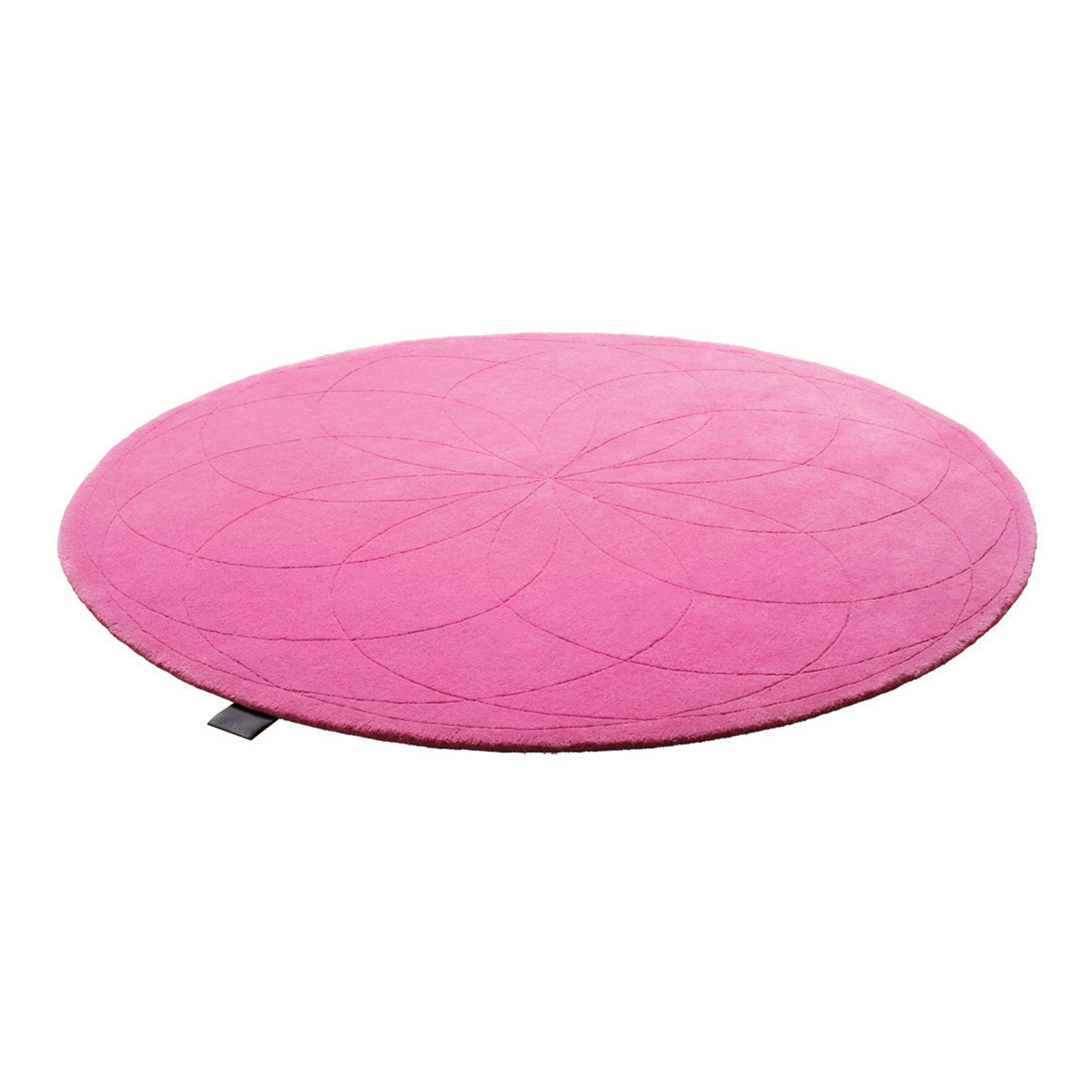 Lotus Round Rug: Large + Light Fuchsia