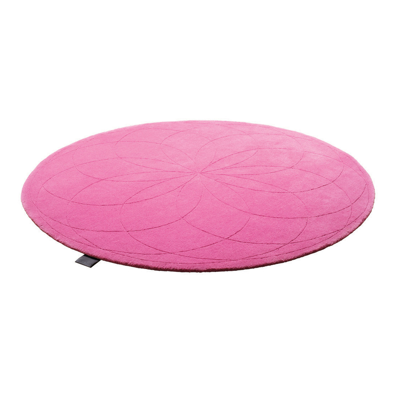 Lotus Round Rug: Large + Light Fuchsia