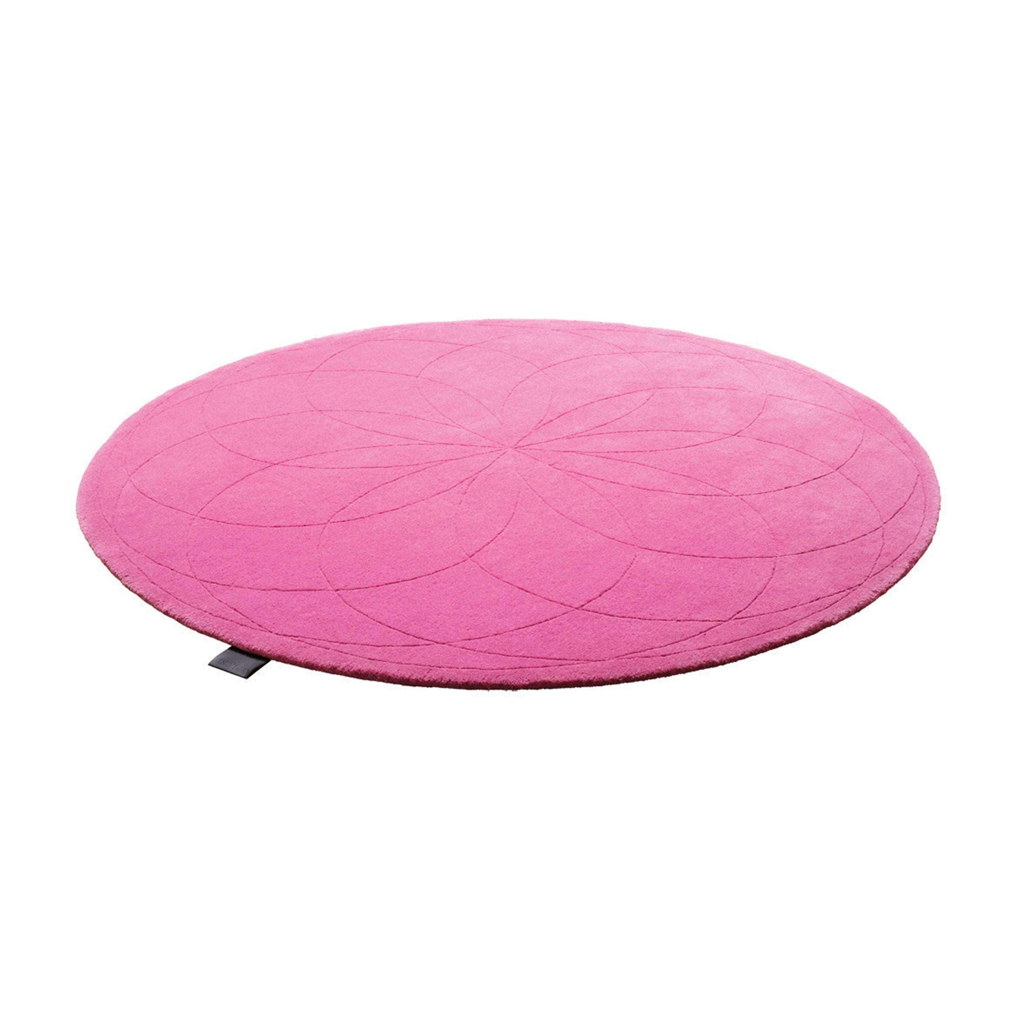 Lotus Round Rug: Medium + Light Fuchsia