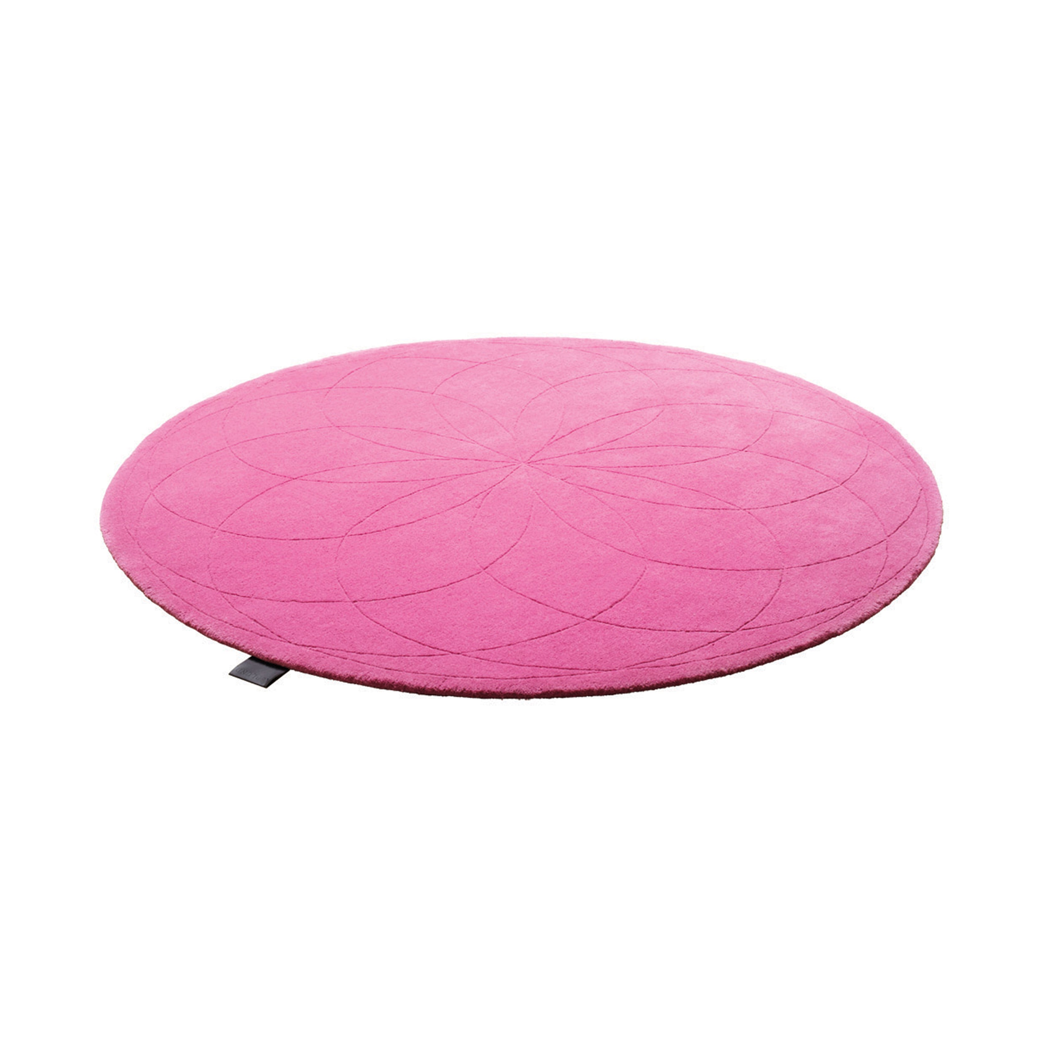 Lotus Round Rug: Small + Light Fuchsia