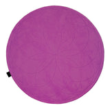 Lotus Round Rug: Large + Dark Fuchsia
