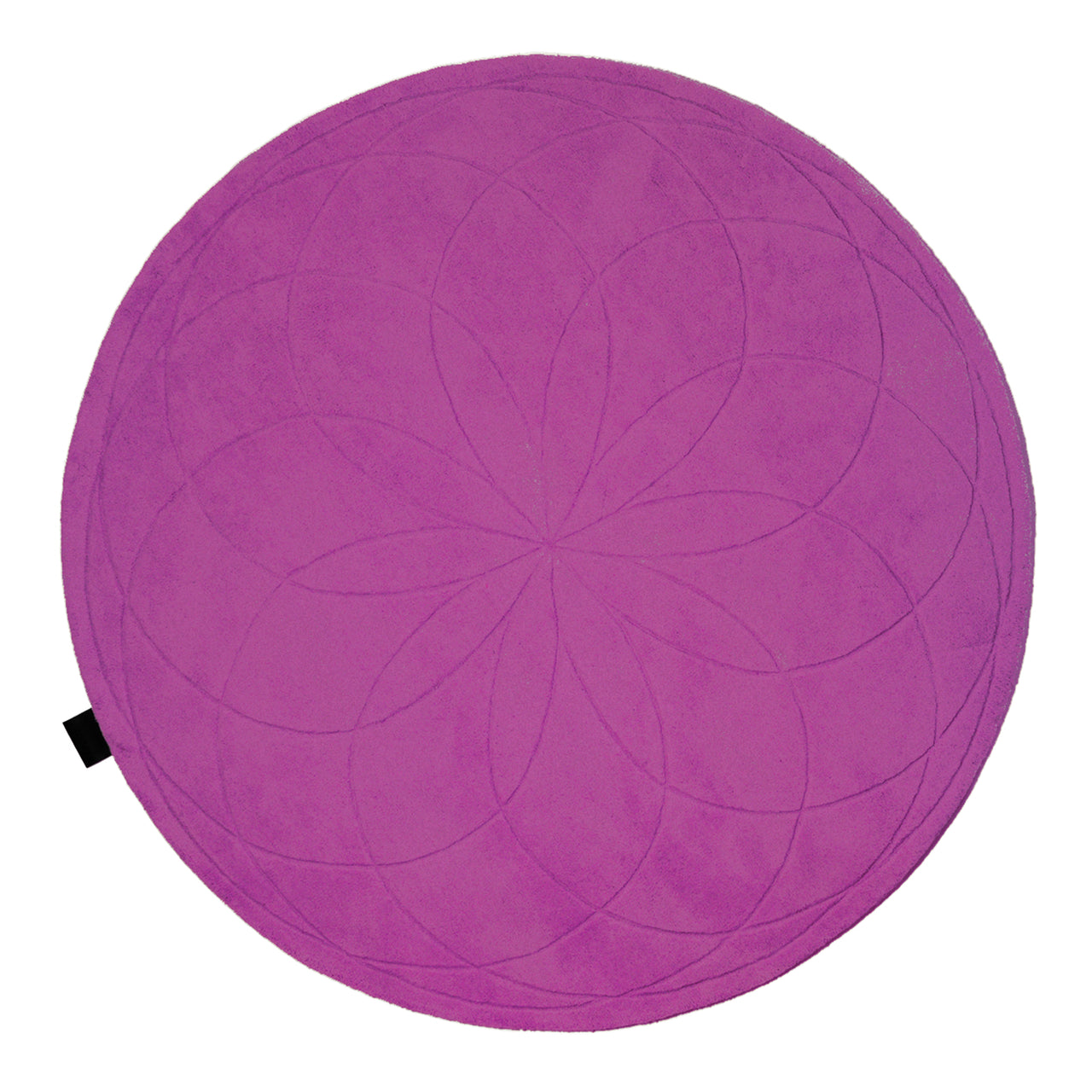 Lotus Round Rug: Large + Dark Fuchsia