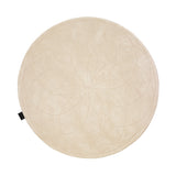 Lotus Round Rug: Small + Light Beige