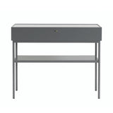 Luc Console 100: Elegant Grey Marble + Storm Grey