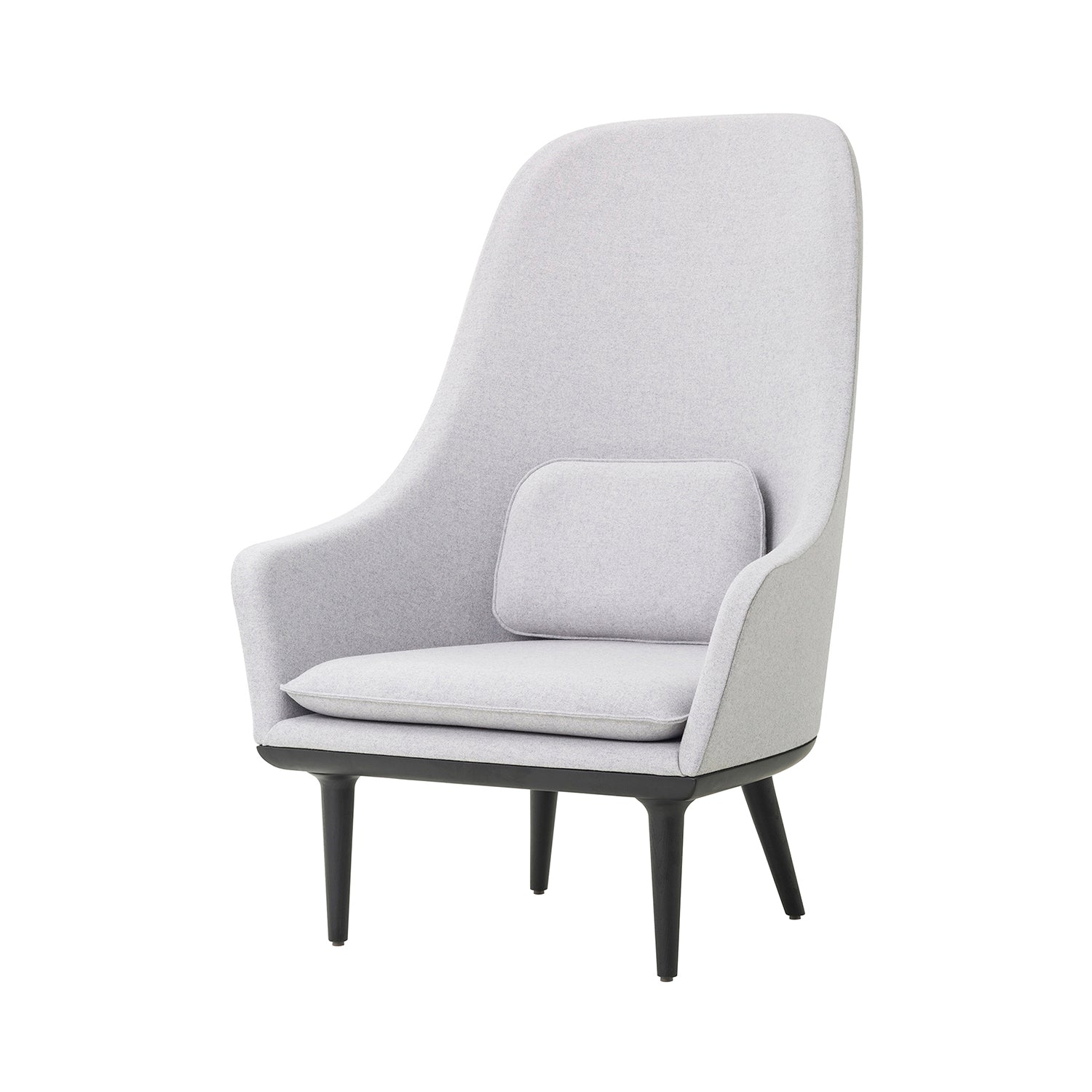 Lunar Highback Lounge Chair: Black Oak