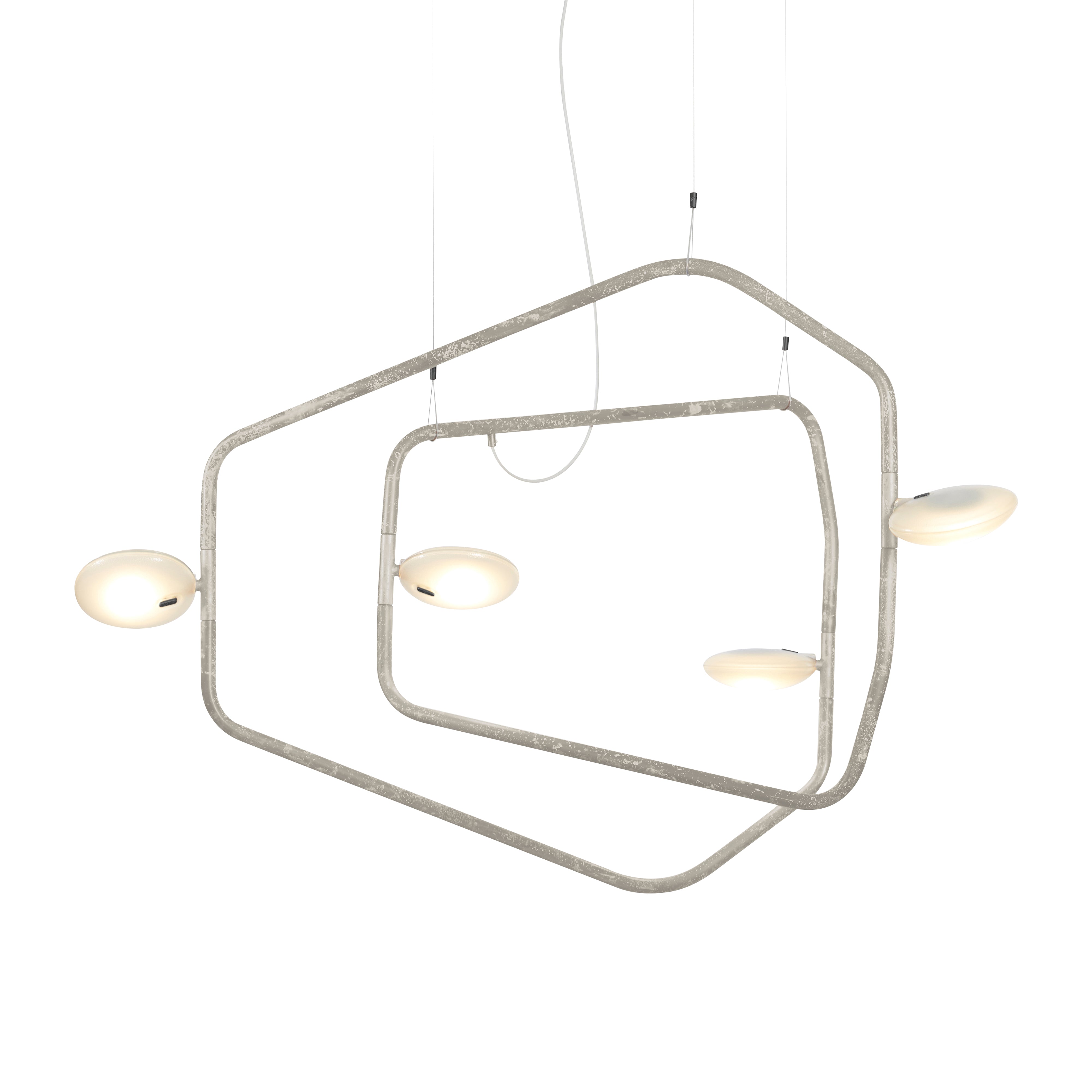 Palindrome Single Pendant: 4 Heads + Luster