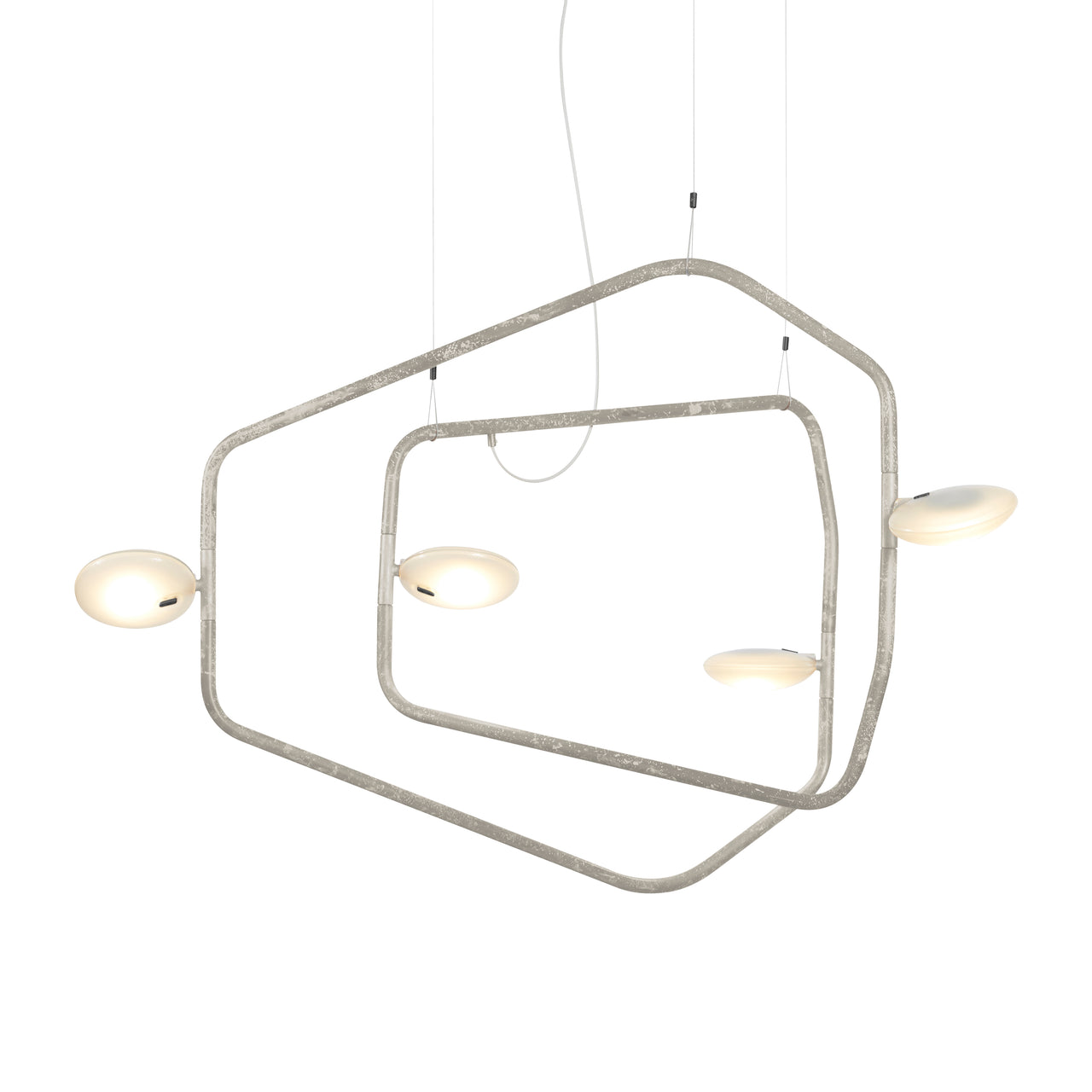 Palindrome Single Pendant: 4 Heads + Luster