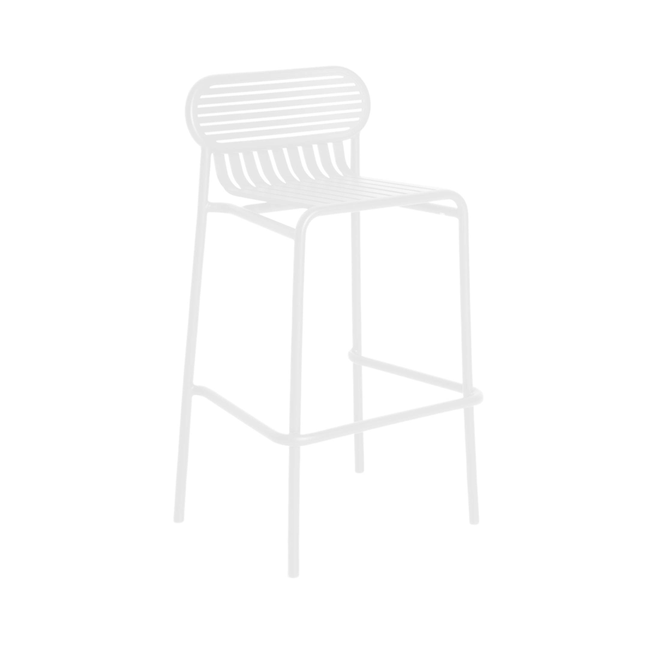 Week-End Stacking Bar Stool: White