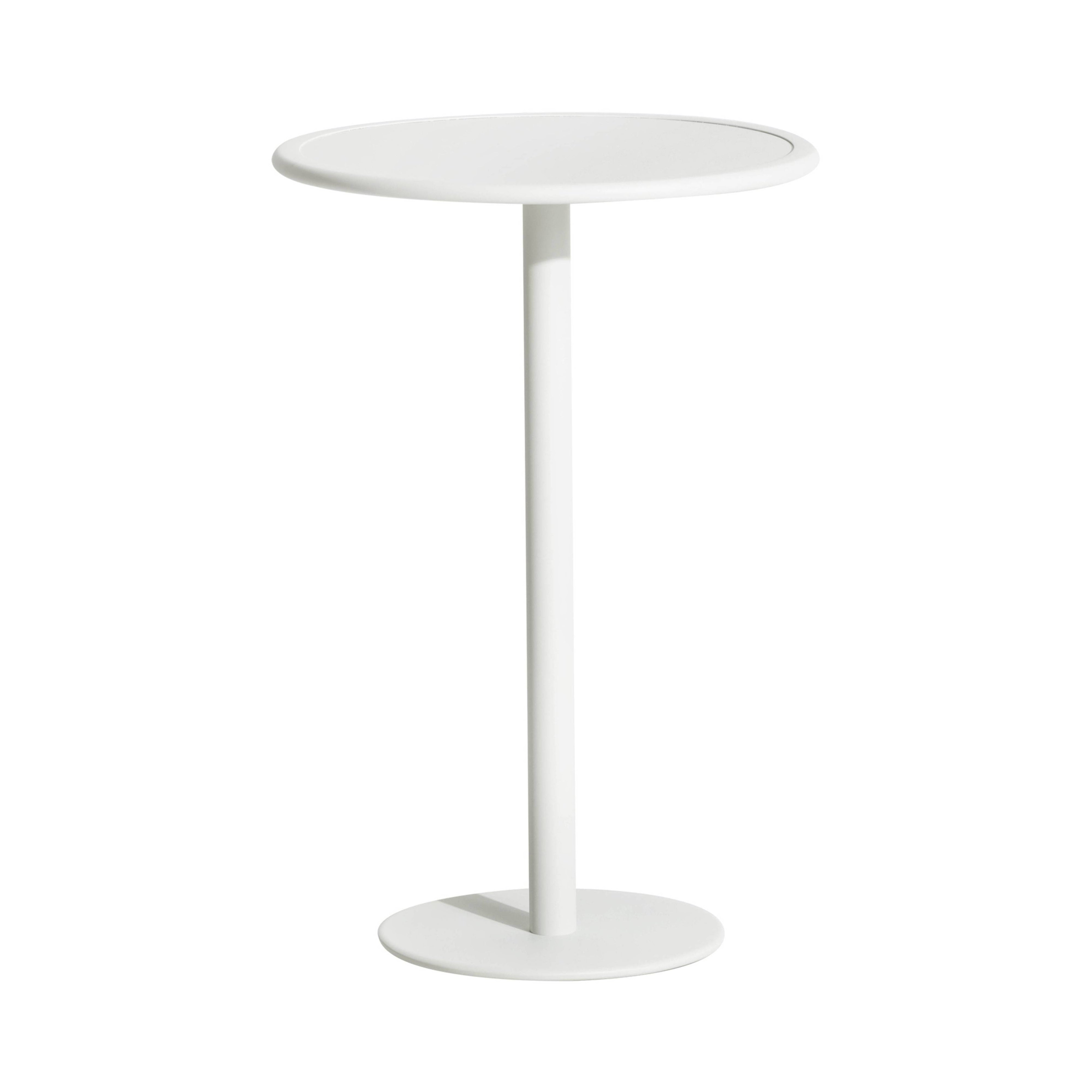 Week-End Bistro High Table: Round + White