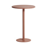 Week-End Bistro High Table: Round + Terracotta