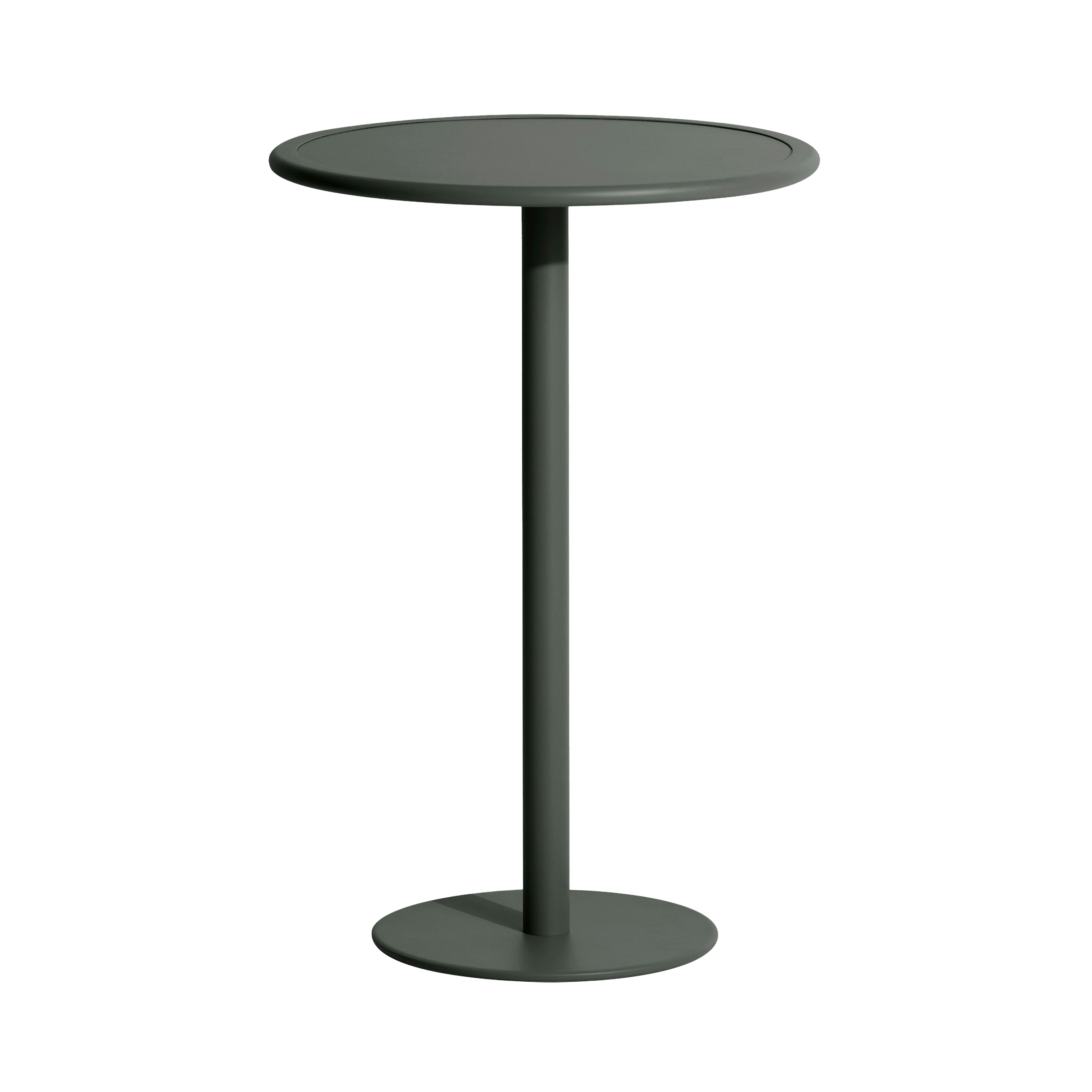 Week-End High Table: Round + Glass Green