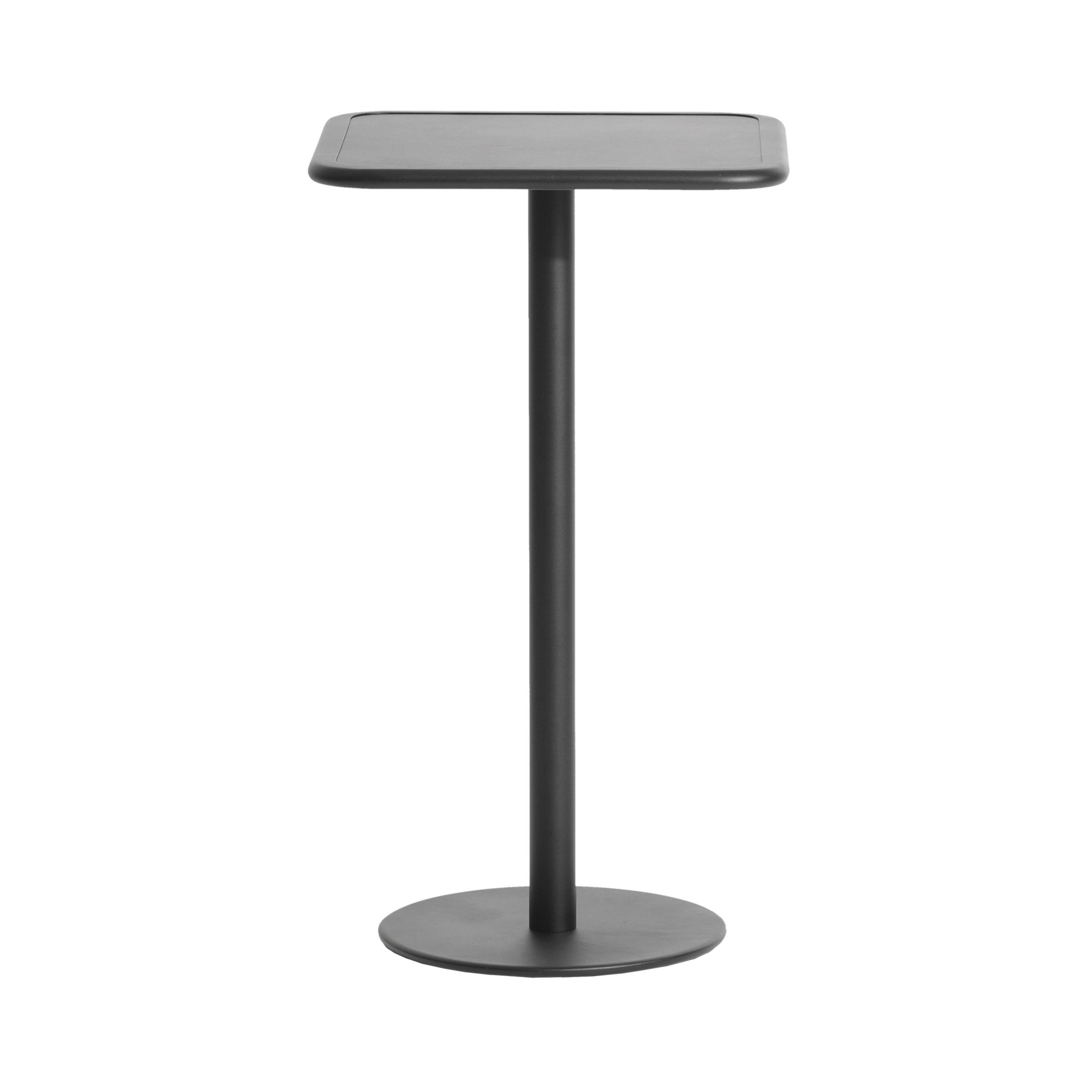 Week-End Bistro High Table: Square + Black