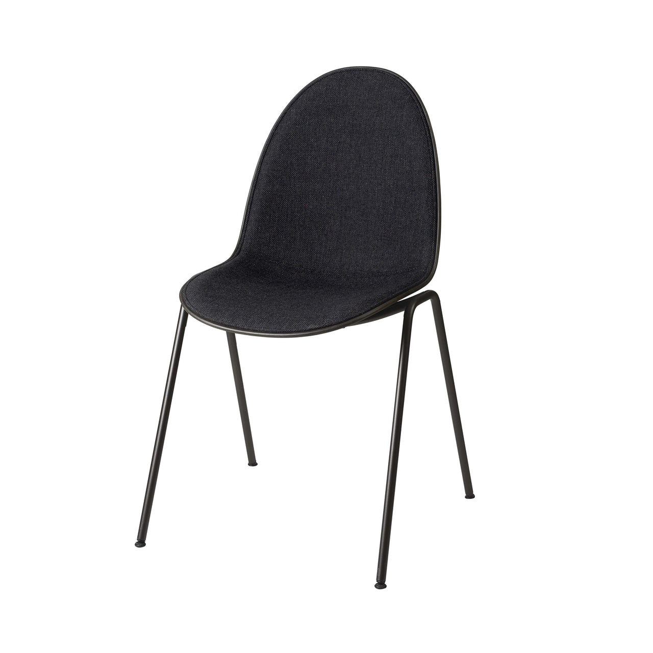 Eternity Sidechair: Front Upholstered + Coffee Waste  Black