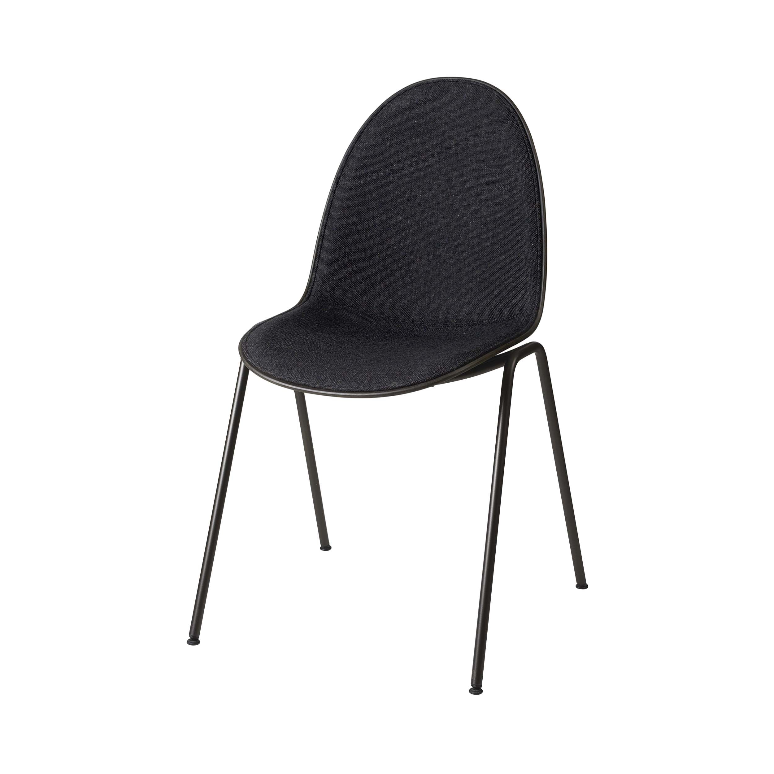 Eternity Side Chair: Front Upholstered + Coffee Waste Black